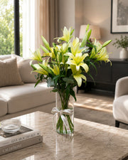 Lemon Lily Vase